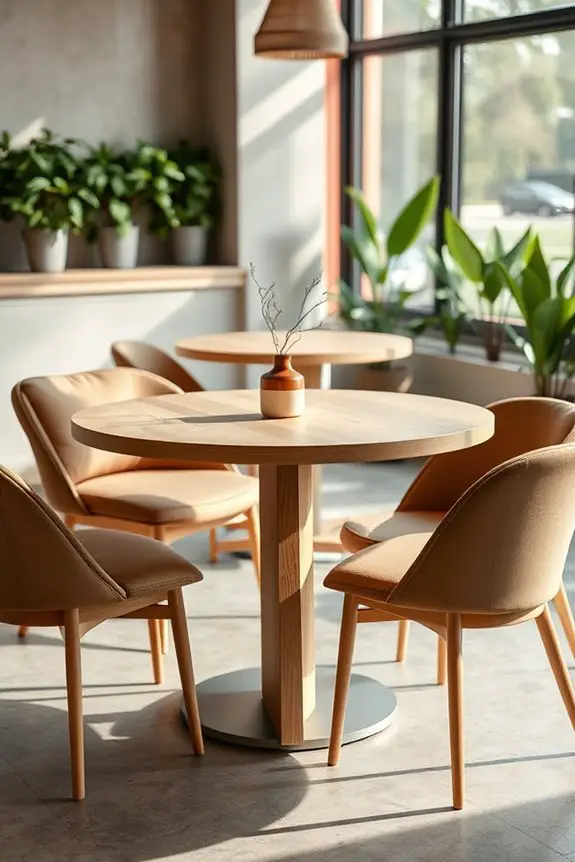 sleek functional minimalist tables