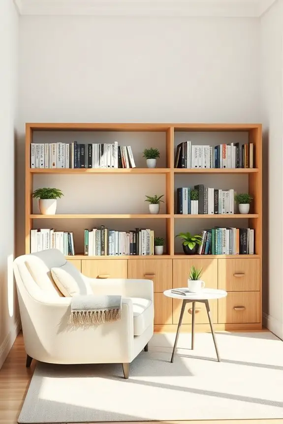 sleek functional reading space