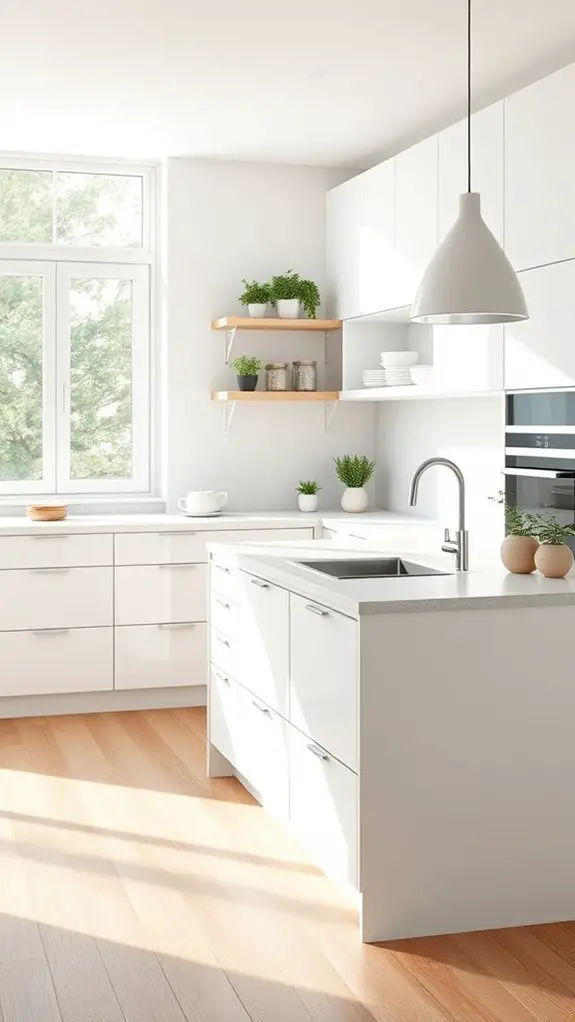 sleek handleless cabinet designs