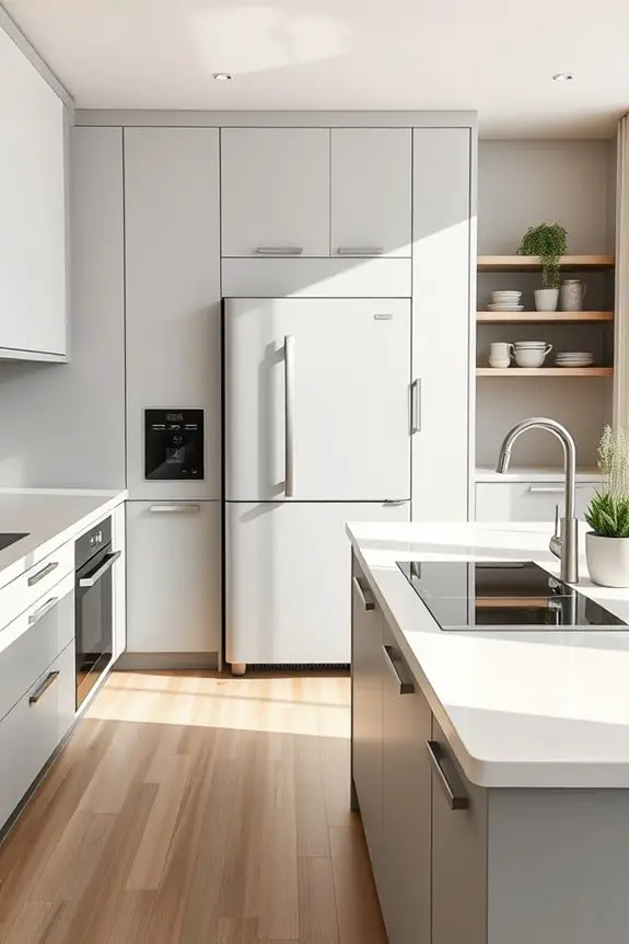 sleek integrated appliance design