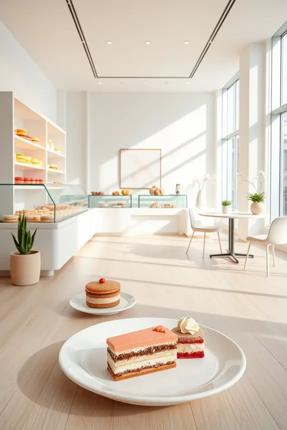 sleek inviting dessert shop