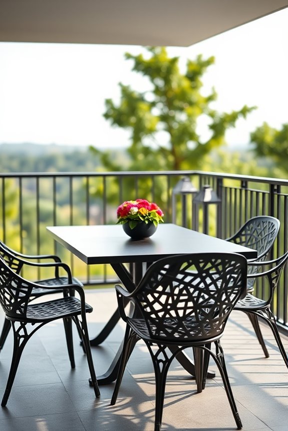 sleek metal furniture aesthetics