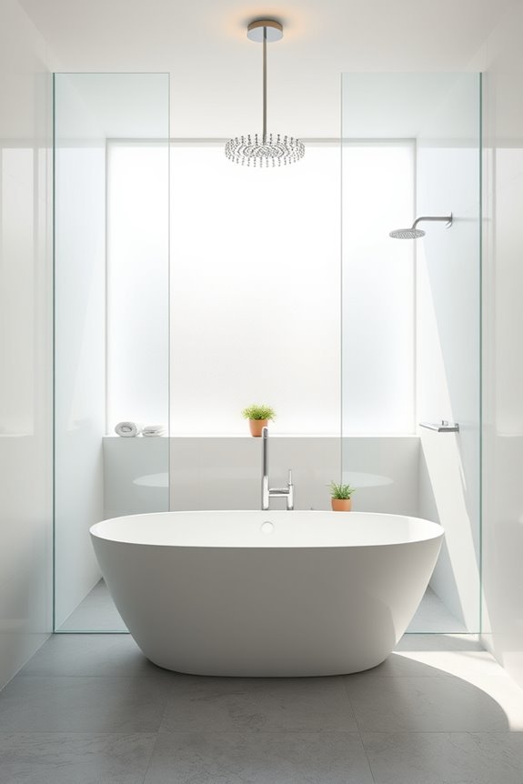 sleek minimal shower design