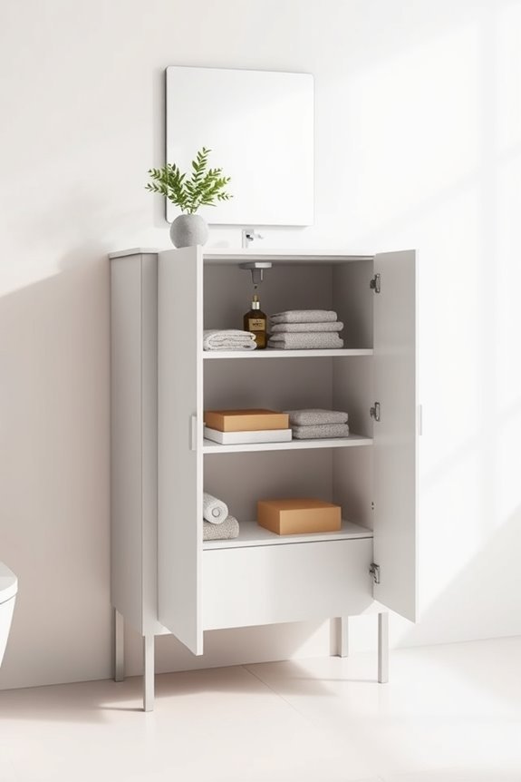 sleek minimalist bathroom cabinets