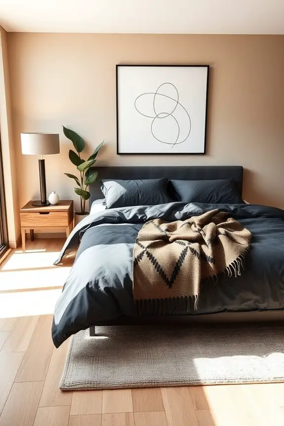 sleek minimalist bedroom decor