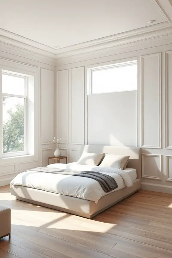 sleek minimalist bedroom design