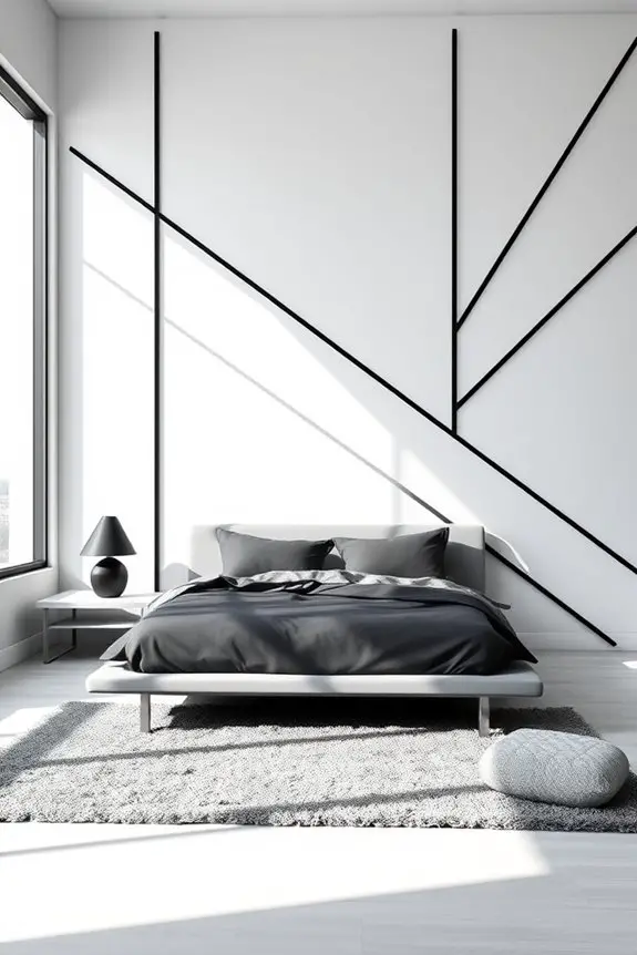 sleek minimalist black and white