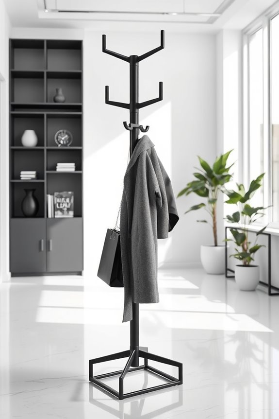 sleek minimalist coat racks