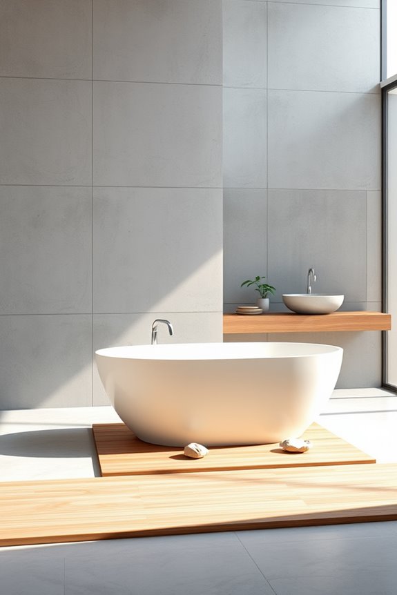 sleek minimalist concrete design