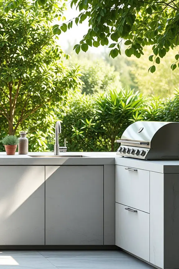 sleek minimalist concrete kitchen