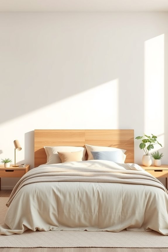 sleek minimalist headboard design