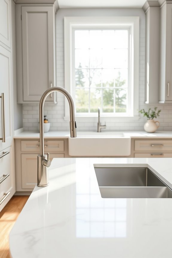 sleek minimalist kitchen hardware