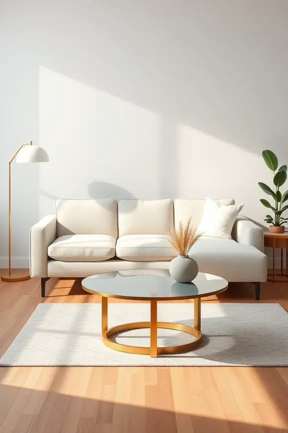 sleek minimalist lounge decor