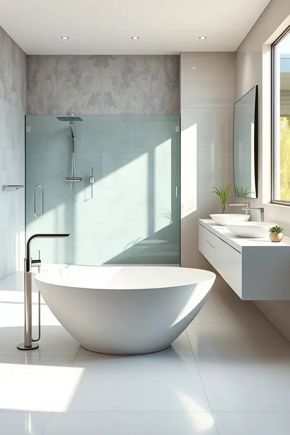 sleek modern bathroom aesthetics