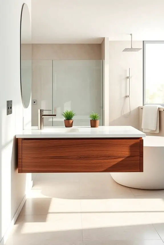 sleek modern bathroom design