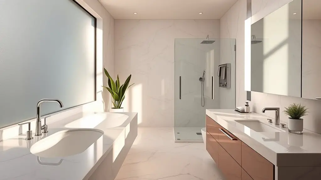 sleek modern bathroom designs