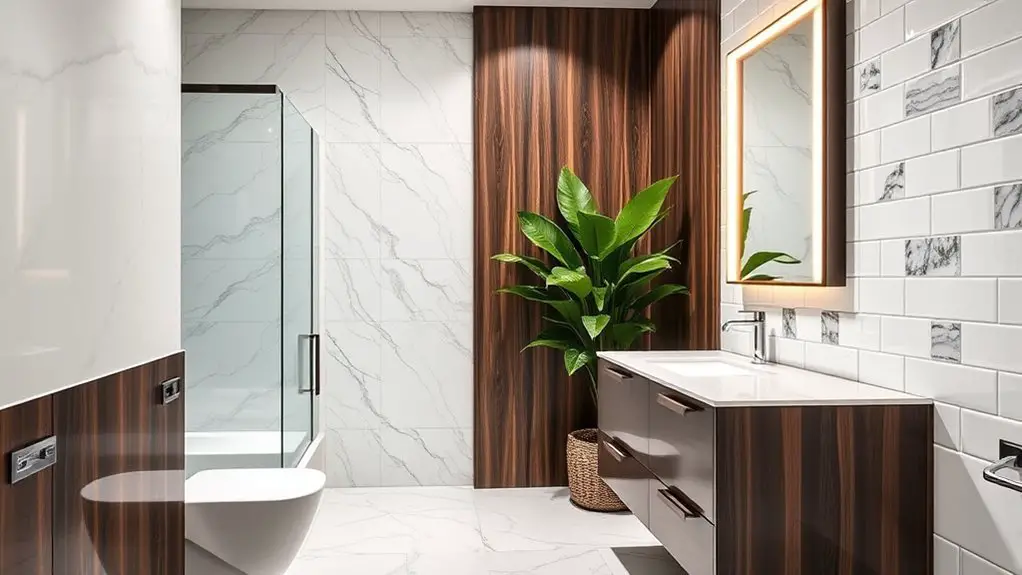 sleek modern bathroom designs