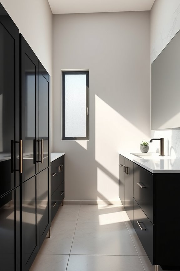 sleek modern bathroom elegance