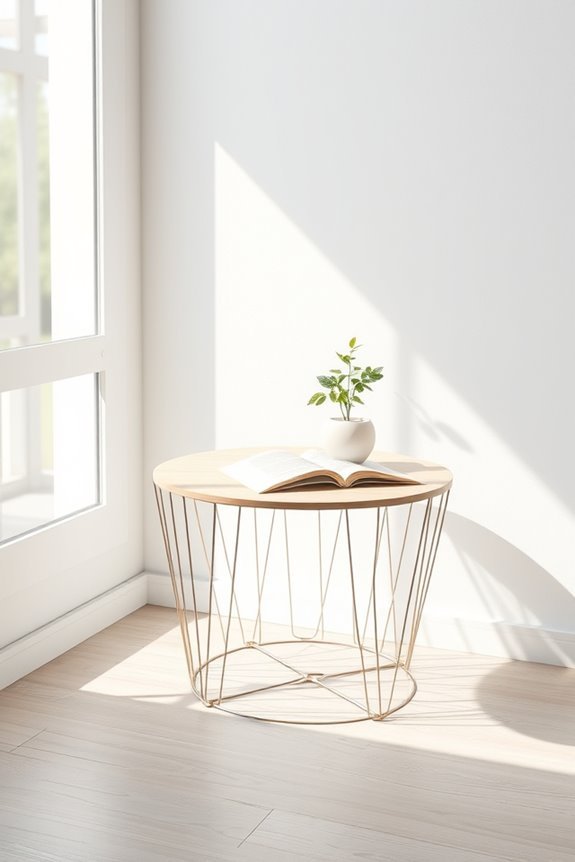 sleek modern corner table