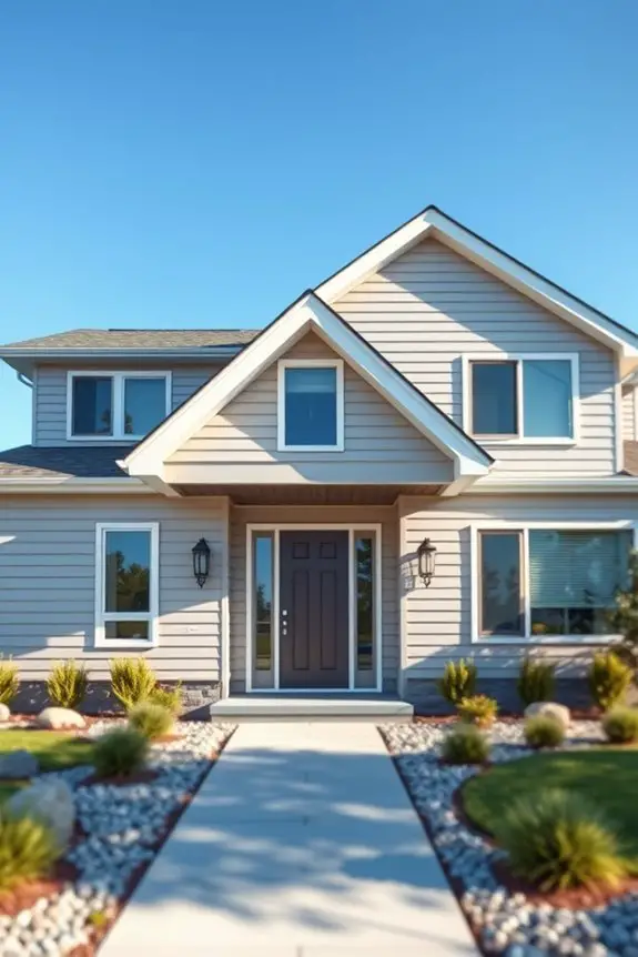 sleek modern horizontal siding