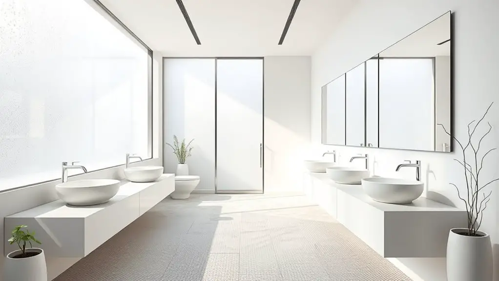 sleek modern minimalist bathrooms