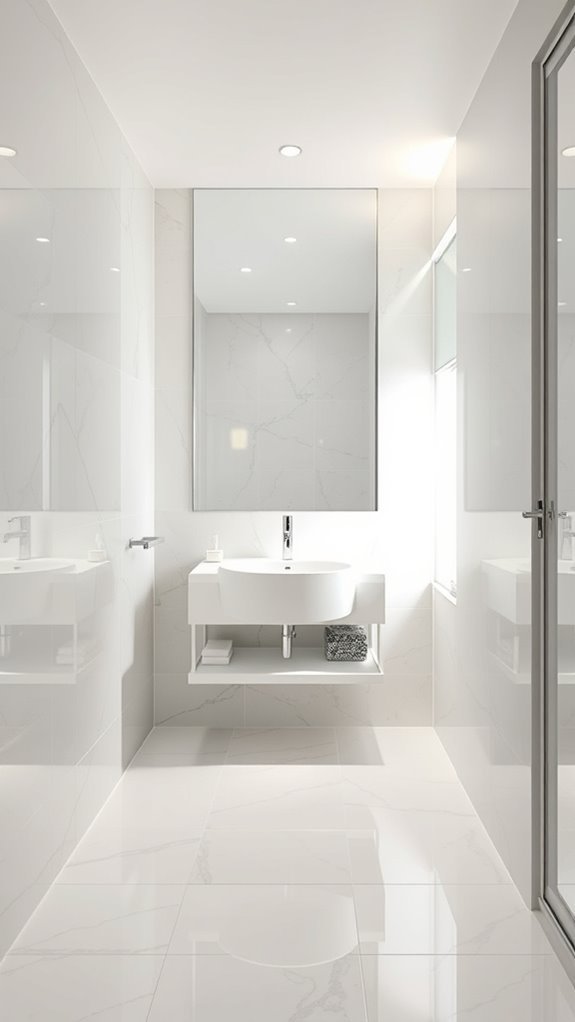 sleek modern washroom elegance