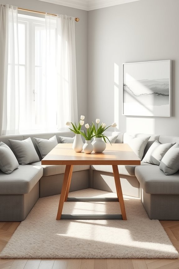 sleek monochromatic dining designs