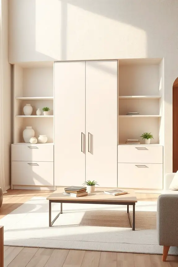 sleek organized minimalist storage