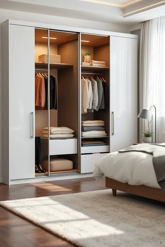sleek practical contemporary wardrobes