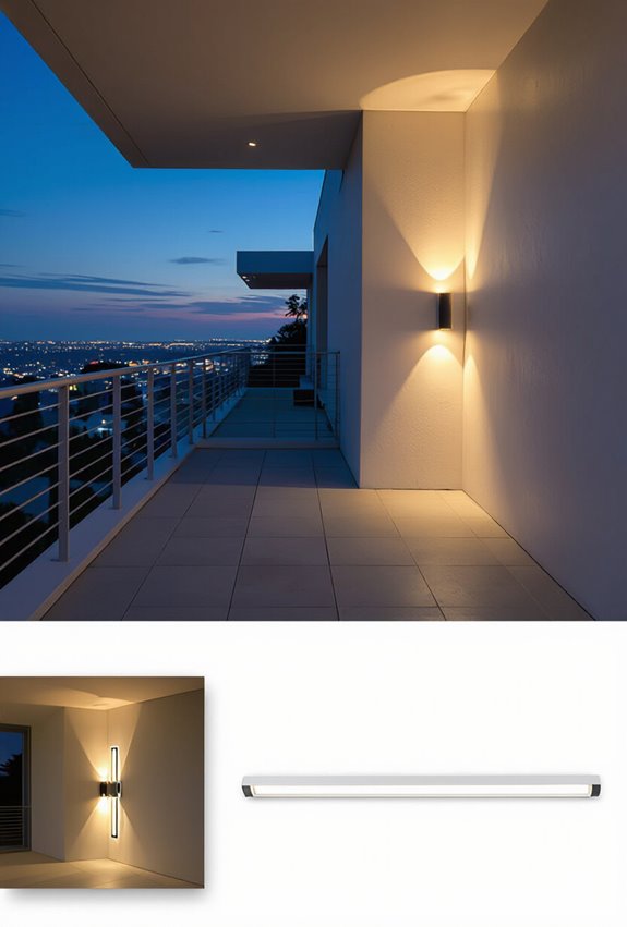 sleek recessed linear warm lighting