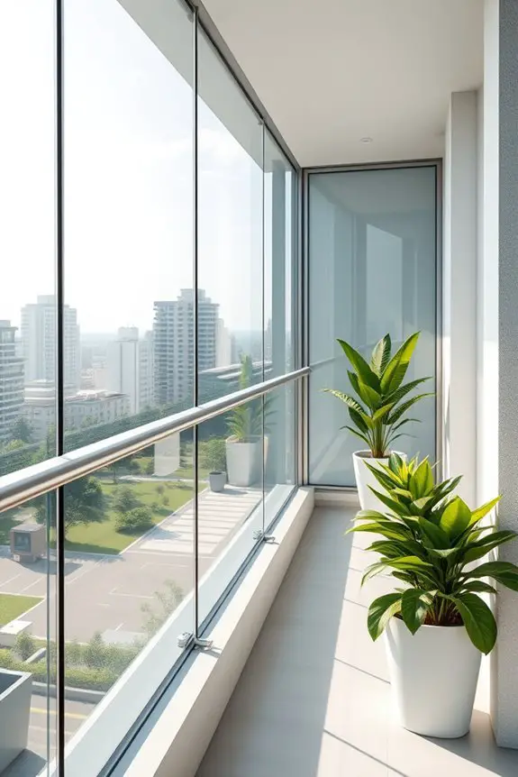 sleek secure balcony aesthetics