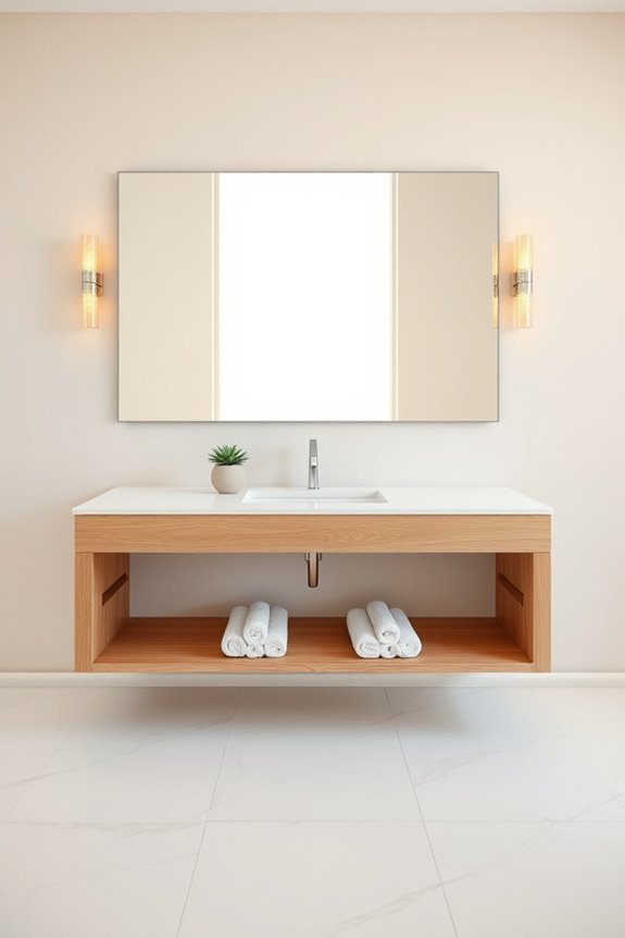 sleek space saving bathroom elegance