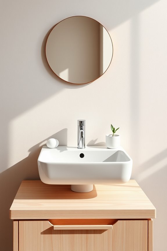 sleek space saving sink designs