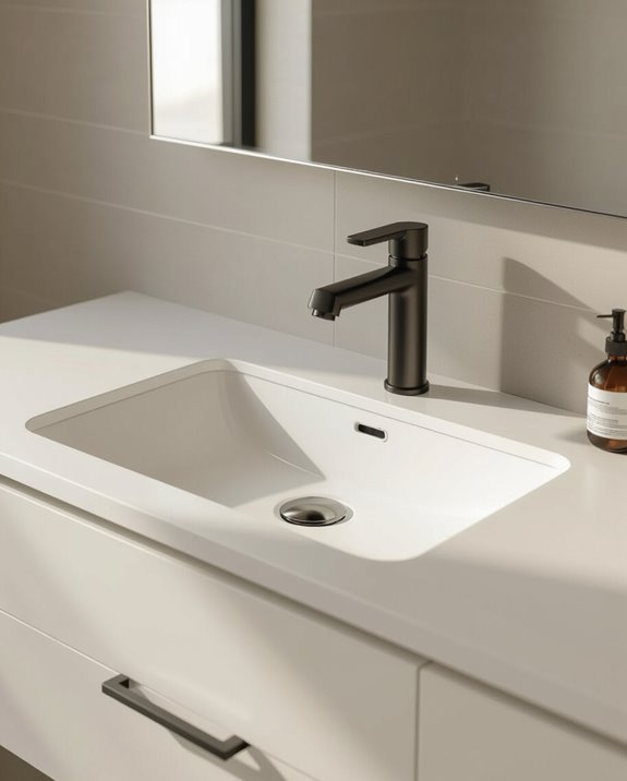 sleek stainless steel sink