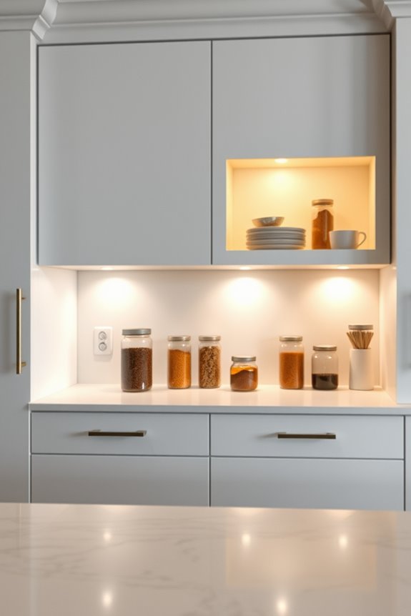 sleek strategic cabinet illumination