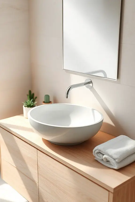 sleek stylish vessel sinks
