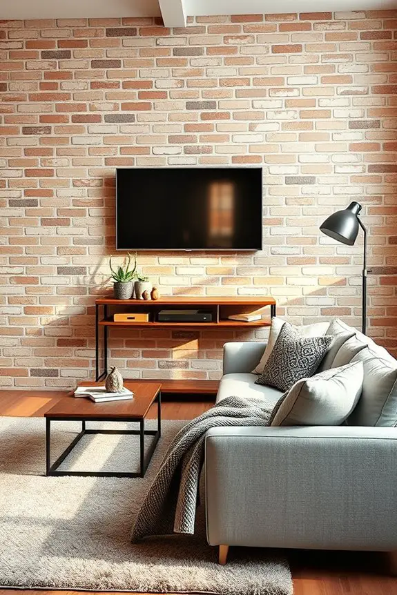 sleek wall mounted tv design