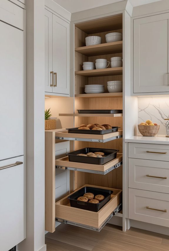 slide out corner baking organizer