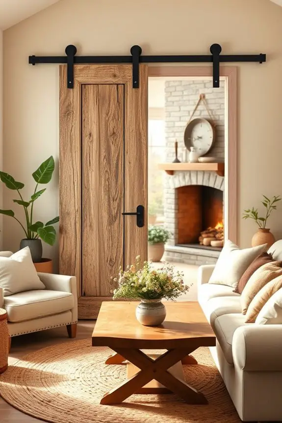 sliding barn doors enhance space