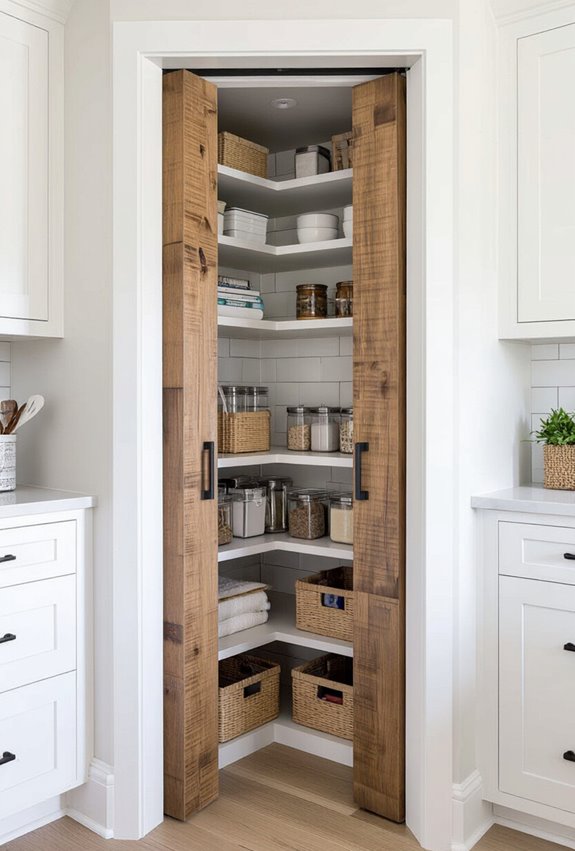 sliding barn style corner door