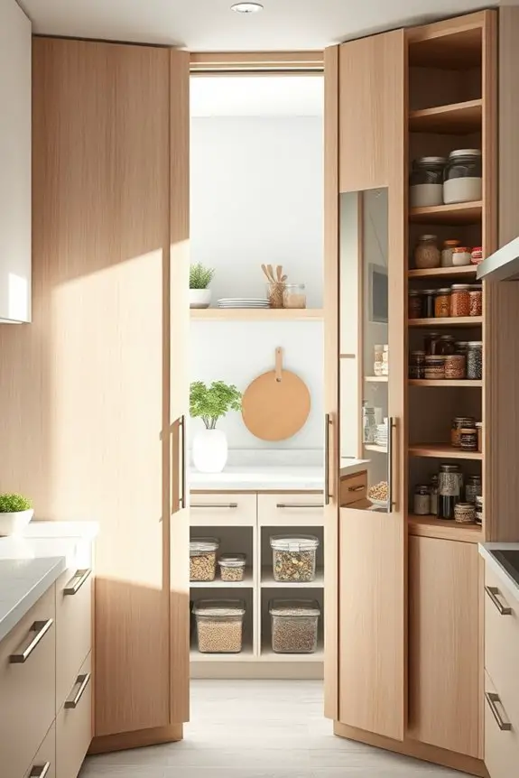 sliding door pantry cabinets