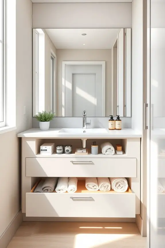 sliding drawers for organization