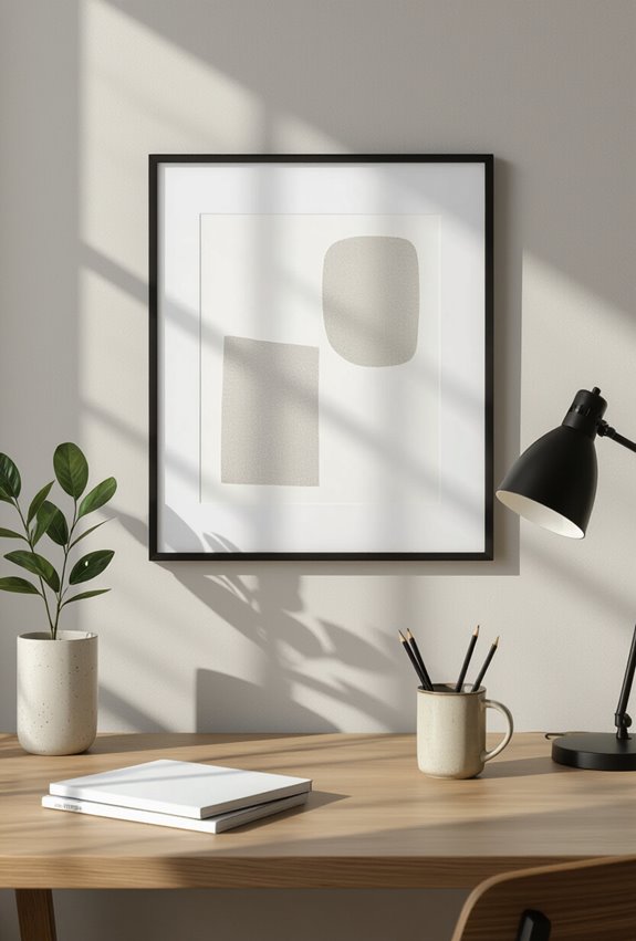 slim framed neutral prints