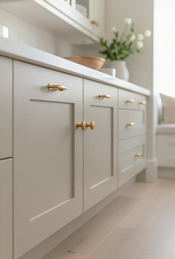 slim gold knobs elevate elegance
