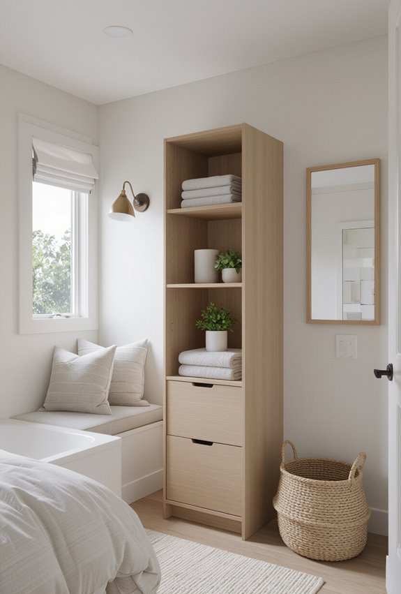 slim ladder style divider storage
