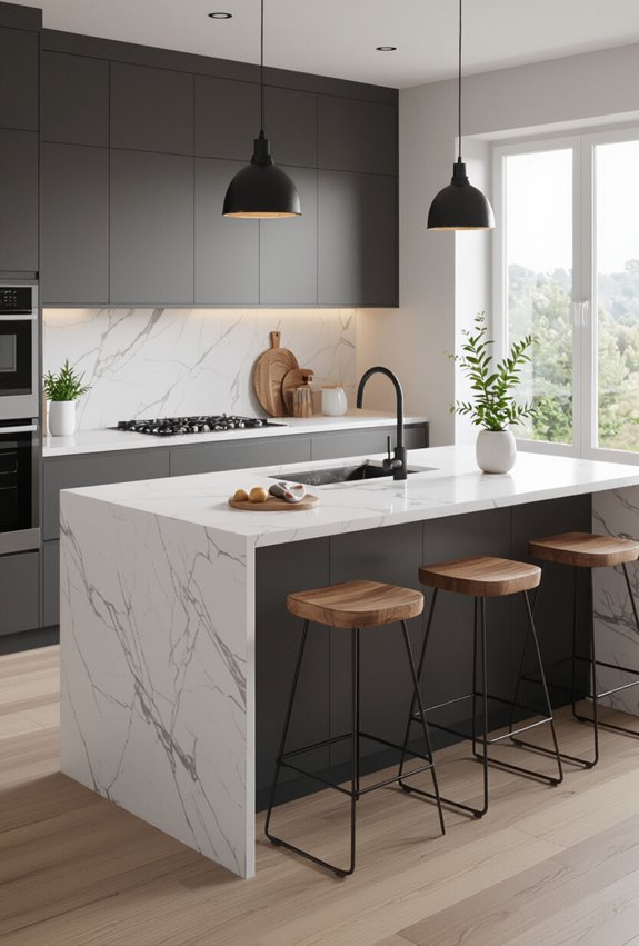 slim led pendants and track