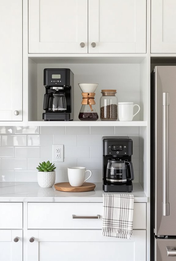 slim over fridge coffee shelf