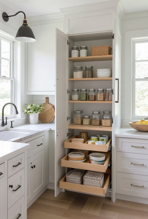 slim pull out pantry storage