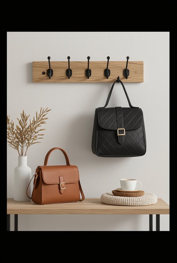 slim rustic hook rack