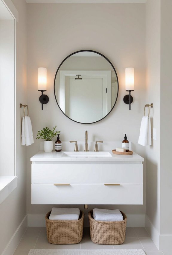 slim sconces for layered lighting